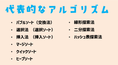 アルゴリズムの種類